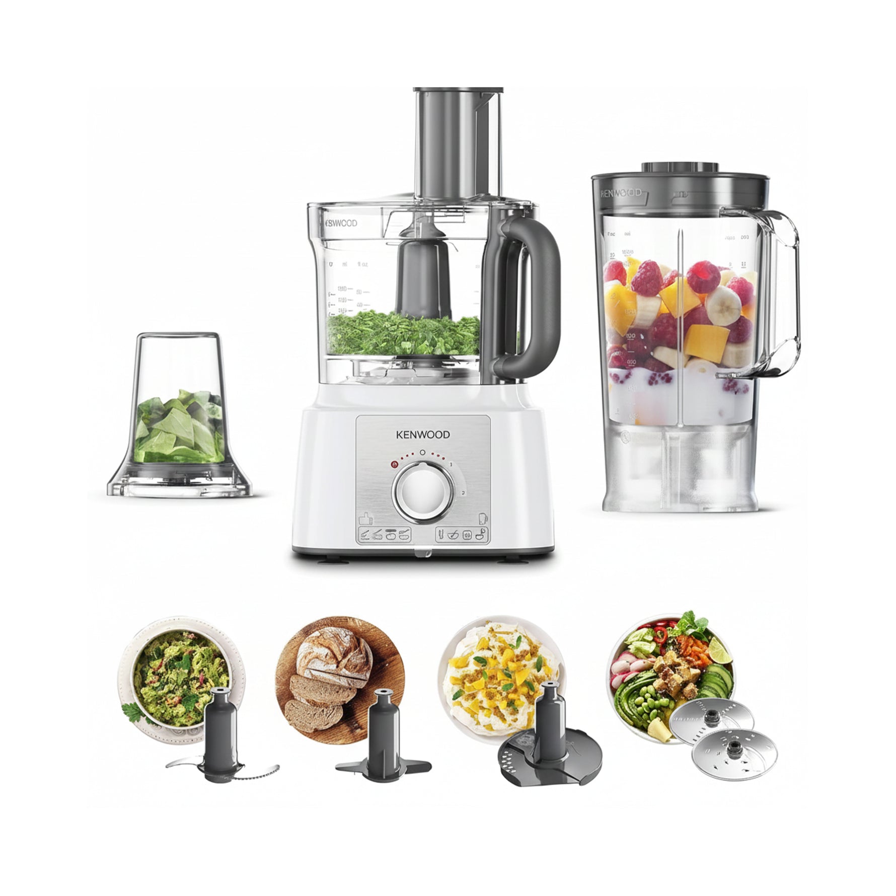 محضر طعام كينوود 1000 وات - بسعة 3 لتر للكبة، FDP65.400WH