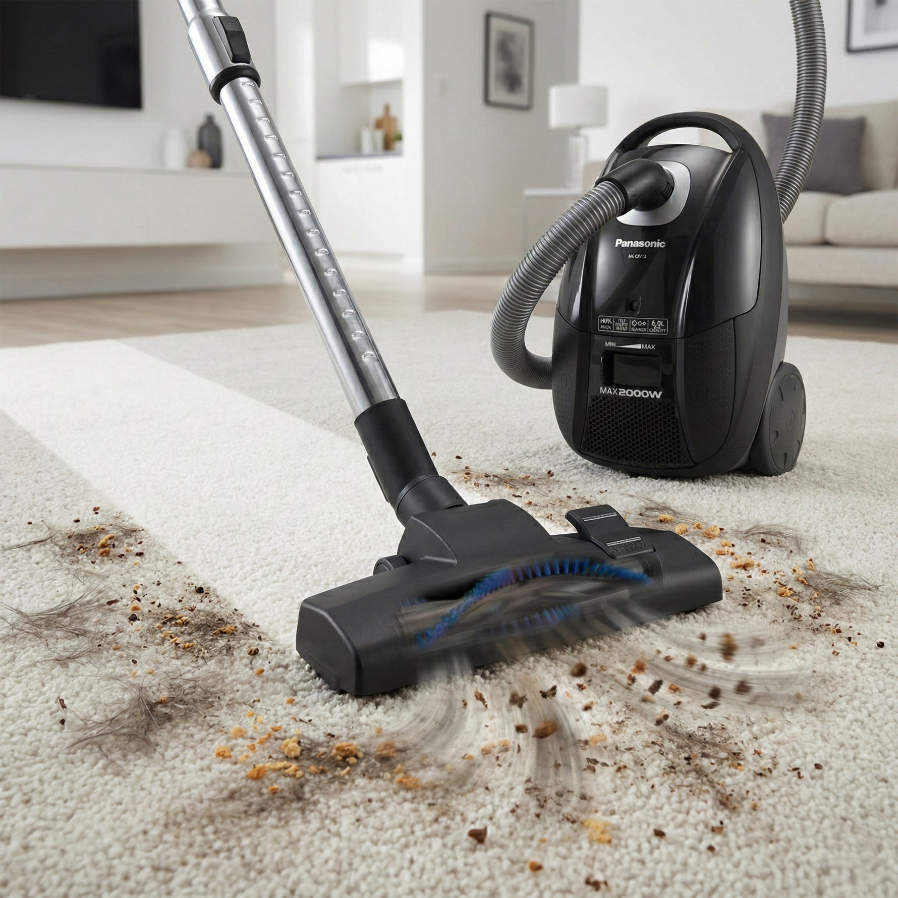 مكنسة باناسونيك ماليزي بقوة 2000 وات، سعة كيس الغبار 6 لترات، MC-CG713