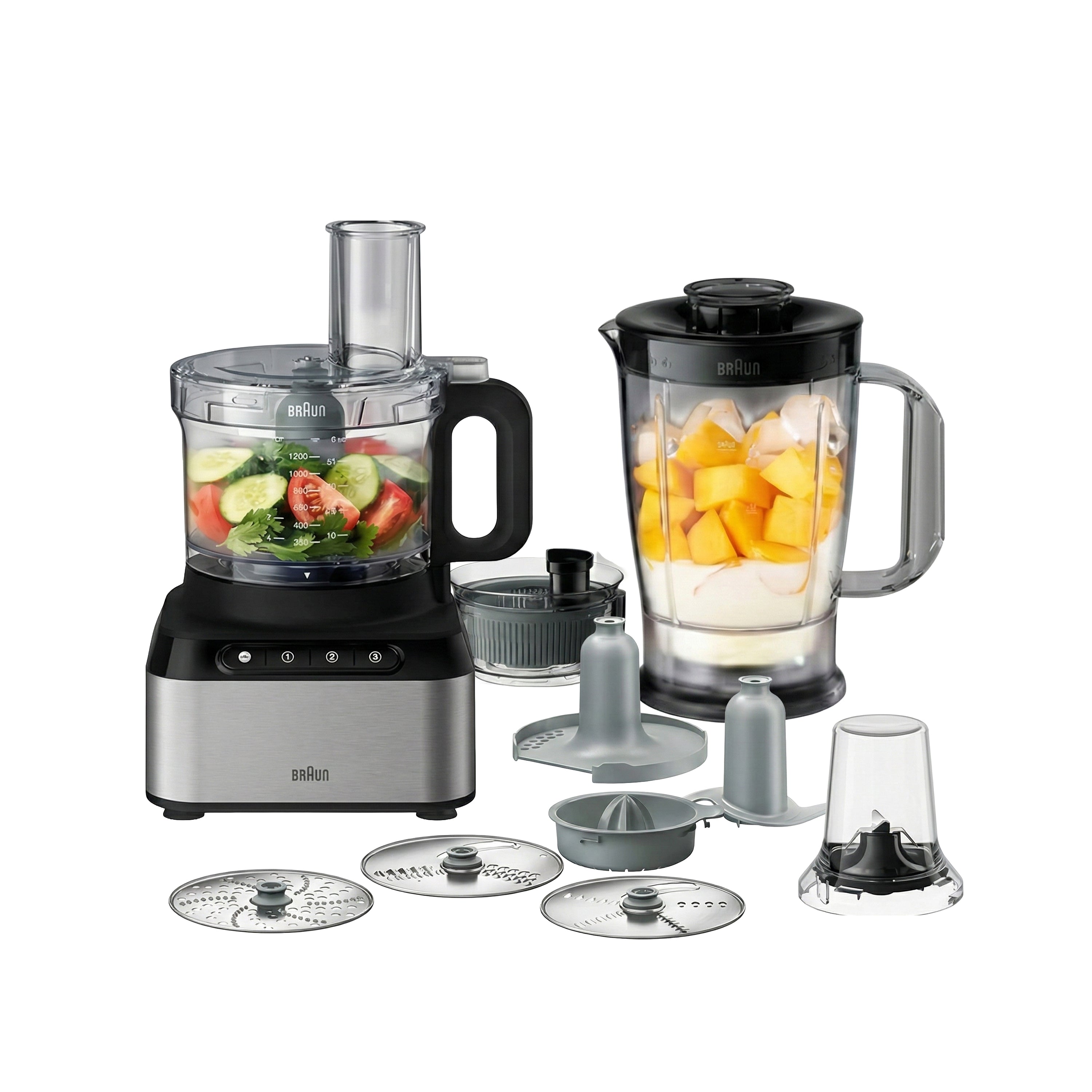 محضر طعام براون، خلاط 1.2 لتر، 800 وات، أسود-FP3233SI