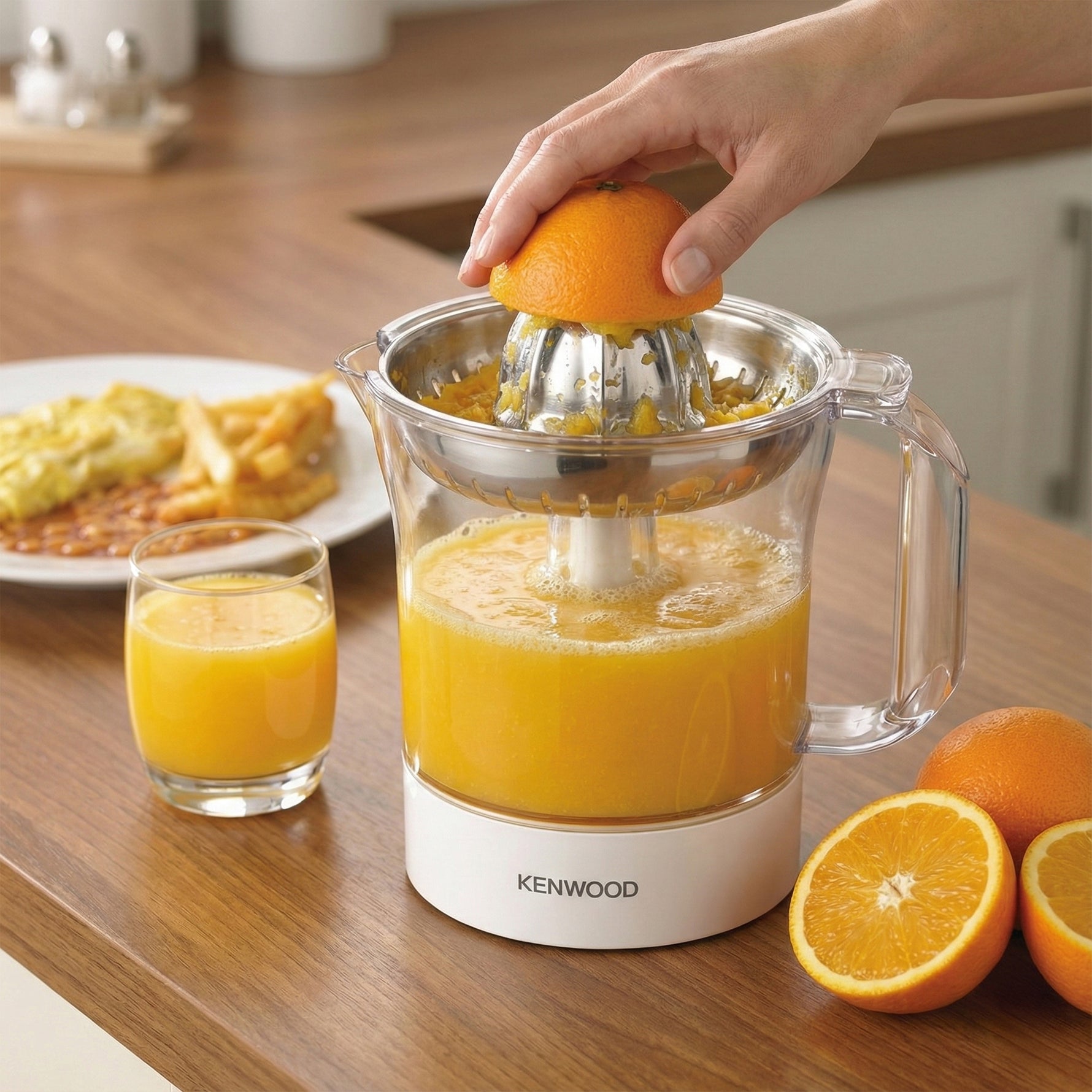 عصارة البرتقال كينوود – عصارة حمضيات كهربائية 40 وات بسعة 1 لتر , JE280A