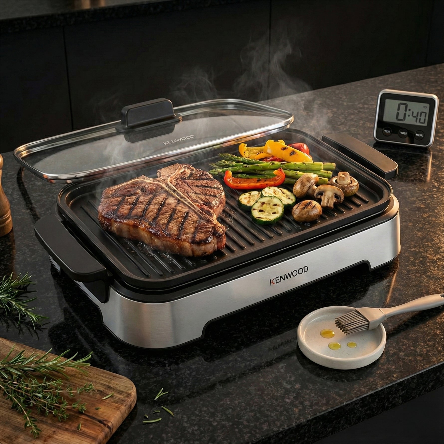 شواية كينوود كهربائية صحية - 2000 واط، HG266