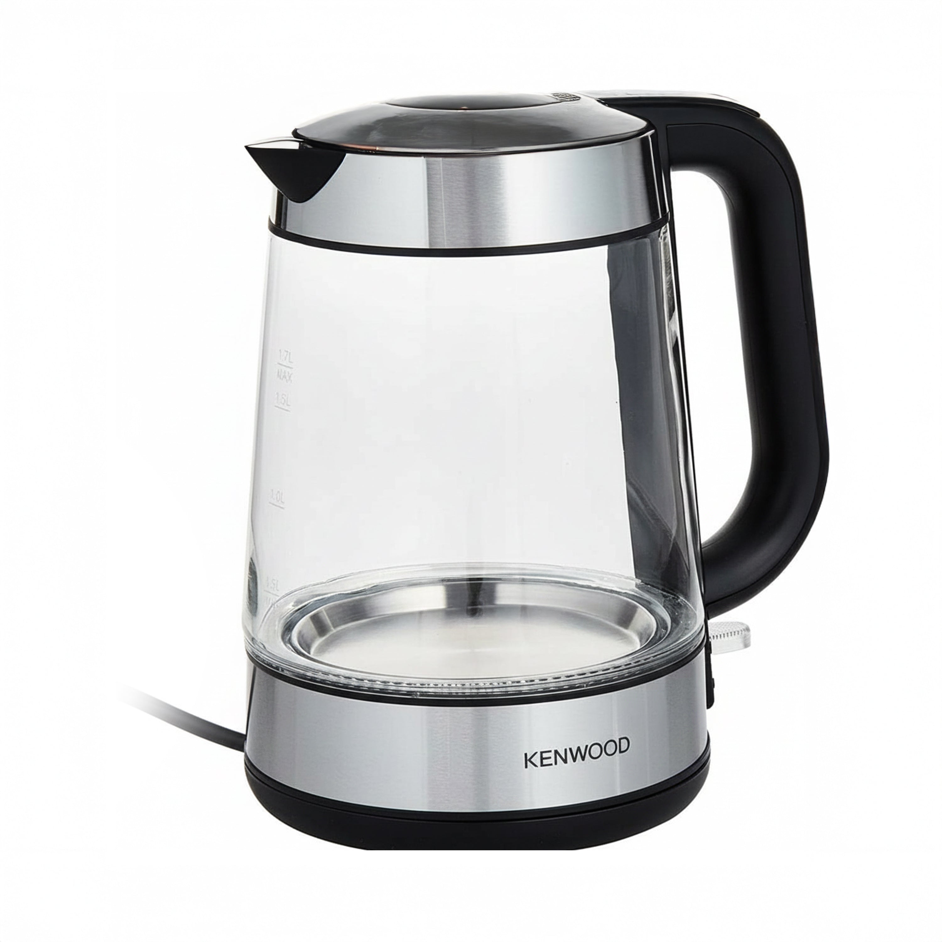 غلاية زجاجية كهربائية - 1.7 لتر، 2200 واط، ZJG08.0 قاعدة 360°، إضاءة LED، ، أسود/فضي