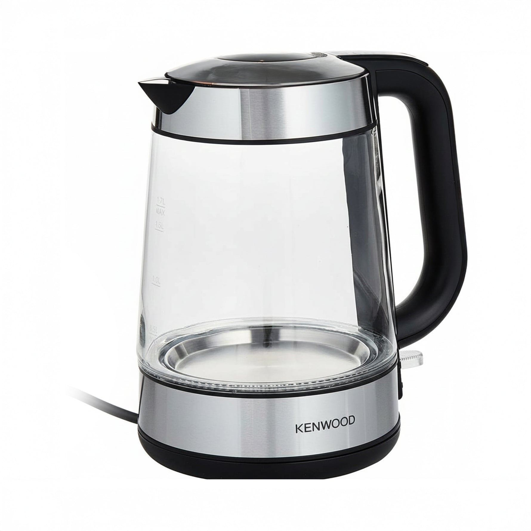 غلاية زجاجية كهربائية - 1.7 لتر، 2200 واط، ZJG08.0 قاعدة 360°، إضاءة LED، ، أسود/فضي