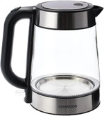 غلاية زجاجية كهربائية - 1.7 لتر، 2200 واط، ZJG08.0 قاعدة 360°، إضاءة LED، ، أسود/فضي