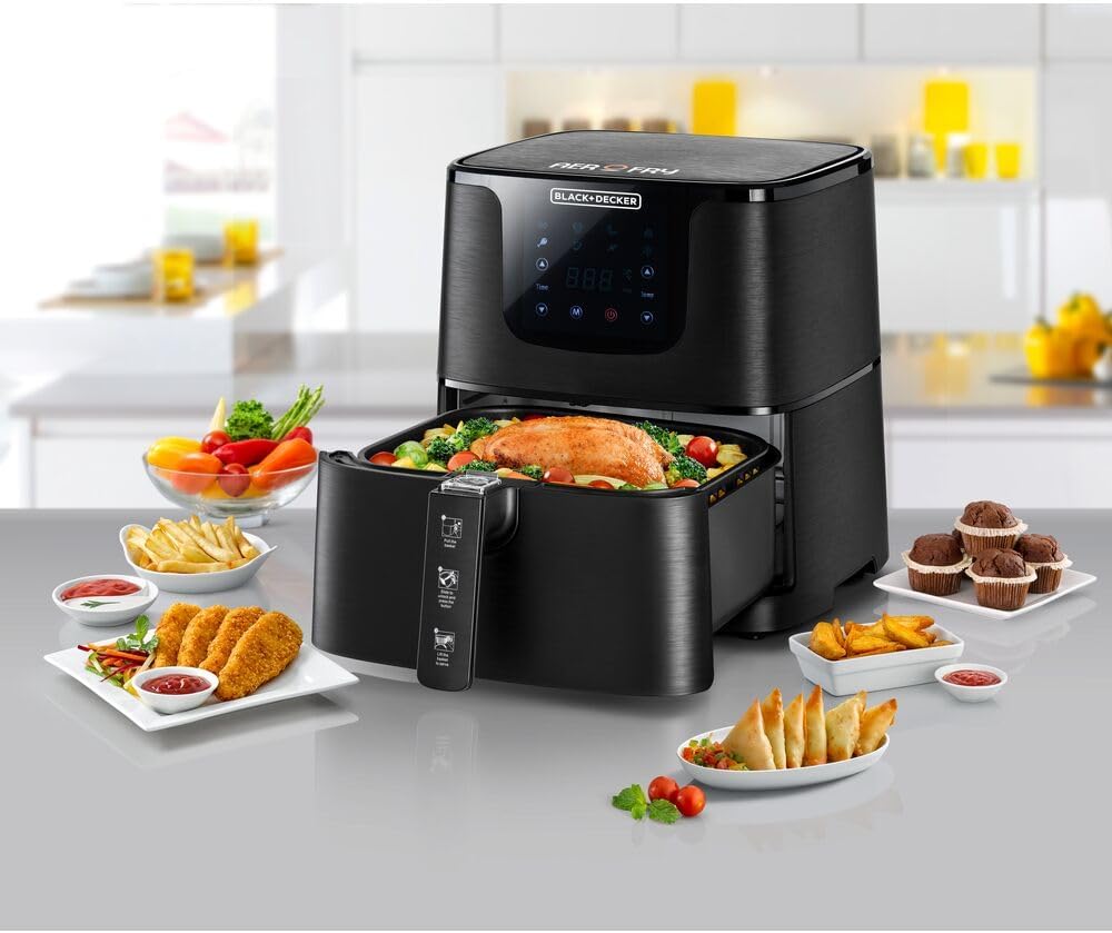 قلاية هوائية بلاك آند ديكر الرقمية - 5.8 لتر، 1700 واط، AF700