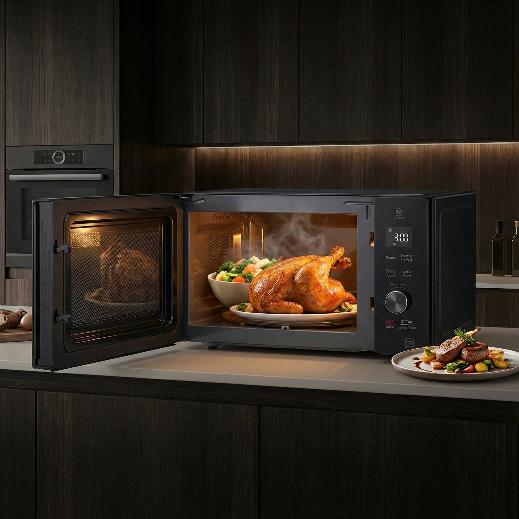 ميكروويف LG  MH8265DIS  مع شواية - سعة 42 لتر -Black (Smart Inverter)