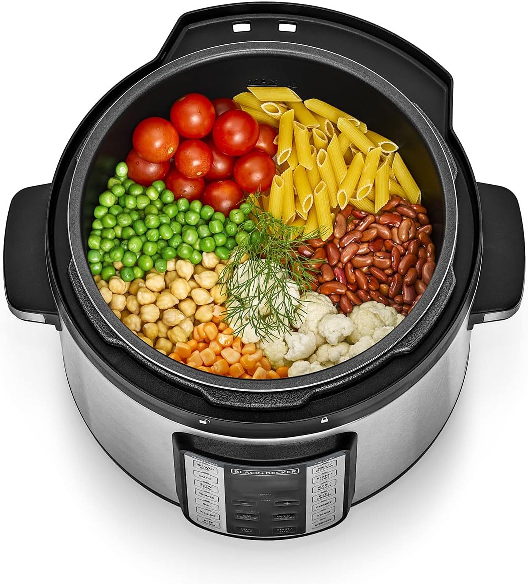 حلة ضغط كهربائية بلاك اند ديكر , ذكية 9 في 1 - 10 لتر، 1350 واط، PCP1010-B5