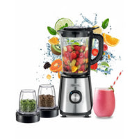 خلاط كينوود بقدرة 1000 واط ، 2 مطحنة ، سعة 2 لتر  Blm45.720Ss اسود/فضي